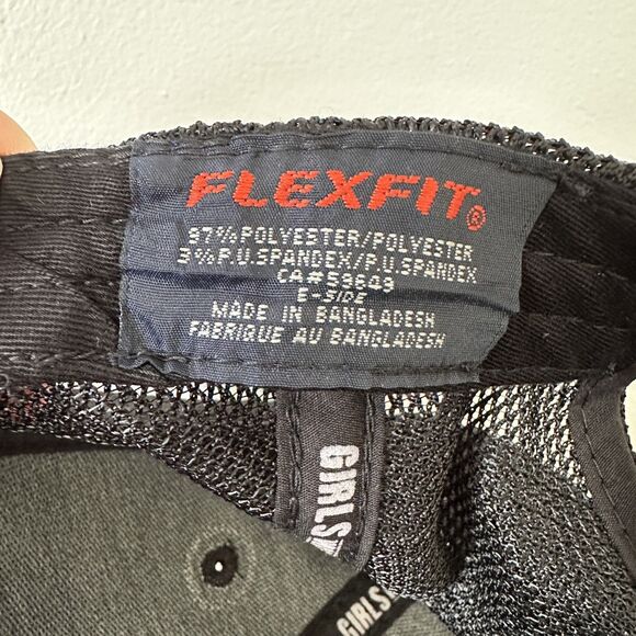 Y2K Girls With Guns Mesh Trucker Snapback Hat Black GWG Hunting Shooting Gothic - Picture 5 of 7